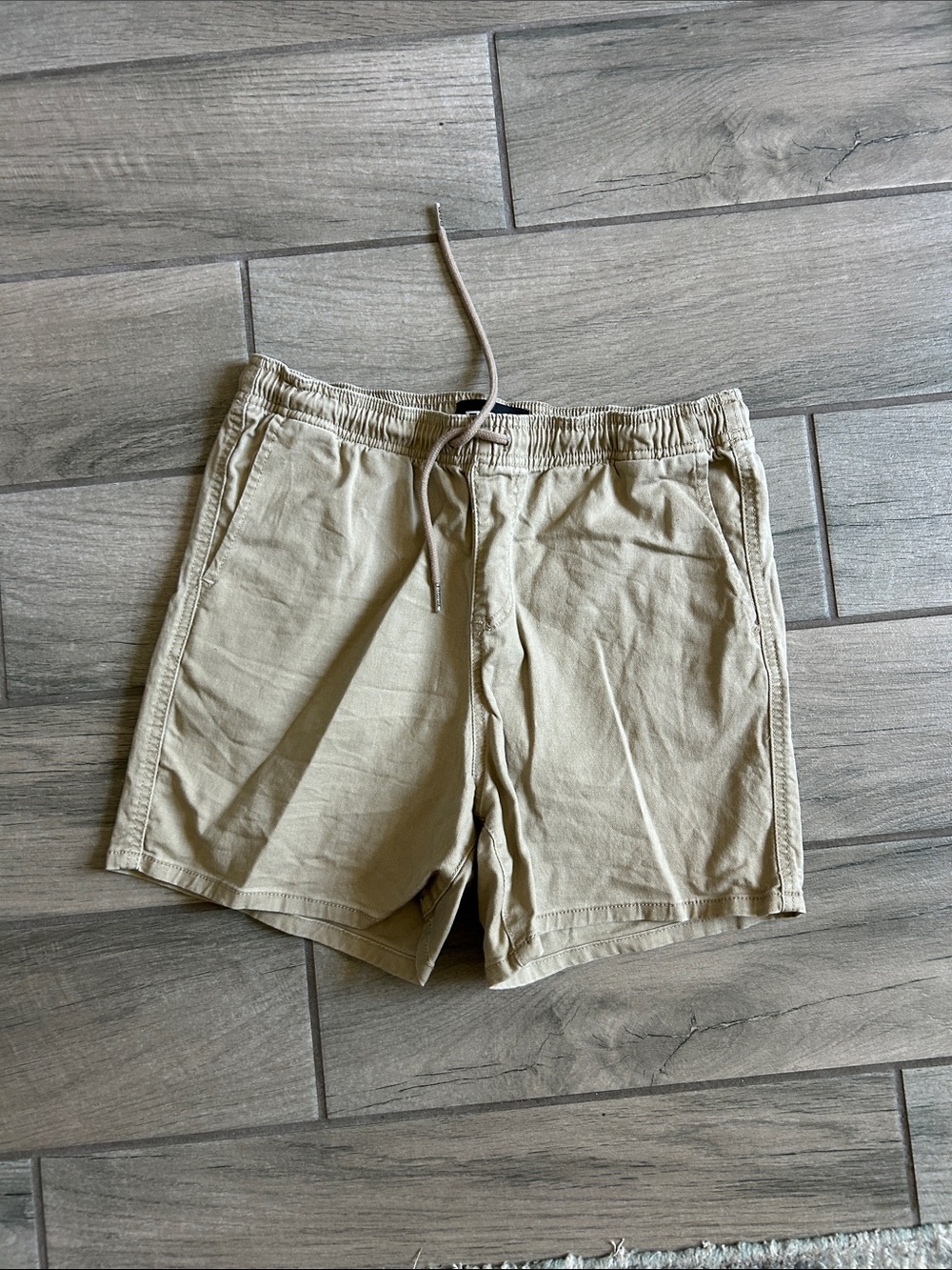 RSQ Men's Khaki Drawstring Athletic Shorts